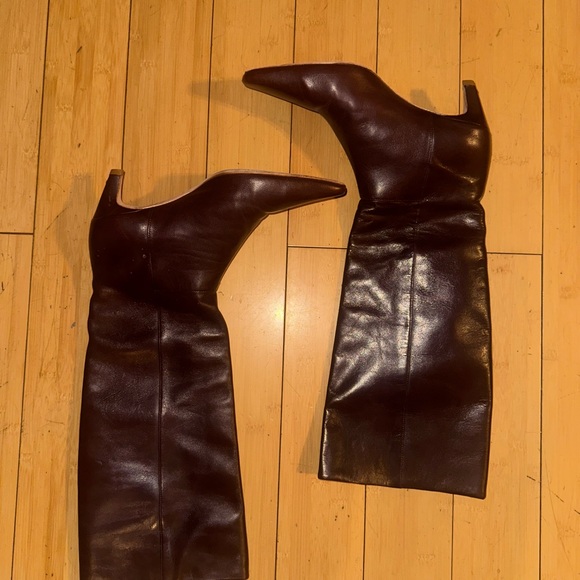 Burgundy Reformation- Remy Knee Boots - Picture 2 of 4